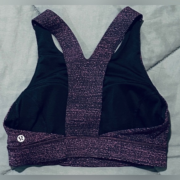 Lululemon Fast & Free Bra *Nulux Salt Dark Mystic Purple Black Size 6 - Picture 5 of 7